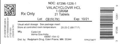 Label (Valacyclovir 67296 1226)